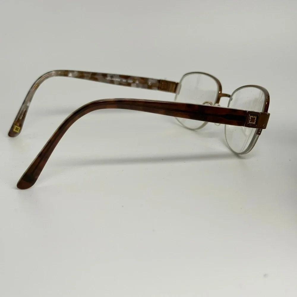Liz Claiborne 359 0JDF Eyeglasses Copper Brown Tortoise Semi-Rimless Frames 135